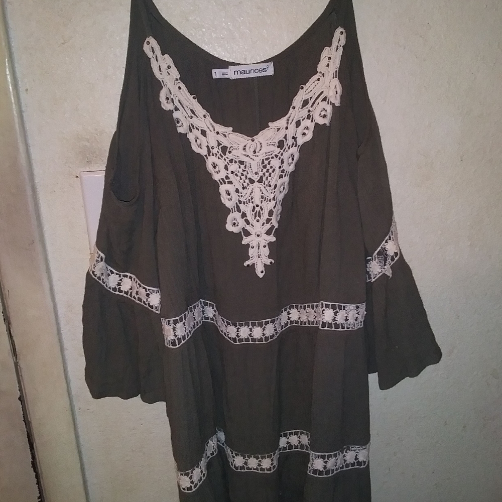 Womens cold shoulder blouse
